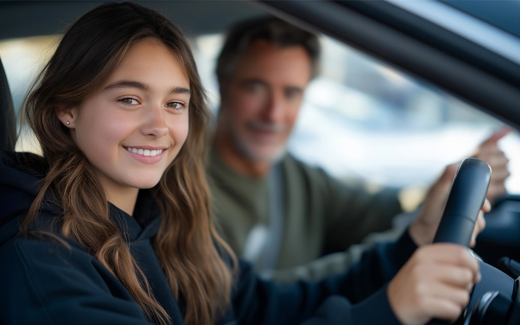 Beginner driving lessons